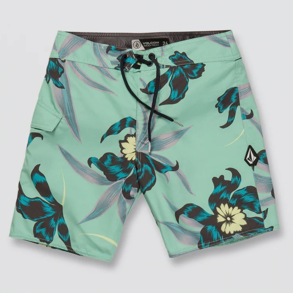 NWT VOLCOM Polydactyl Mod-Tech Trunks Board Shorts - ICE ~ Size 30